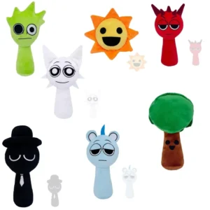 Set 7 Jucarii de plus Sprunki, 20 cm, Impact Vision®