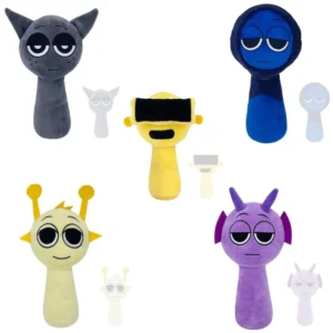 Set 5 Jucarii de Plus Sprunki, Mystery Box 20 cm, Impact Vision