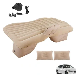 Saltea Auto Gonflabila Pentru Bancheta, 2 Perne Incluse Si Pompa, Bej, Impact Vision®